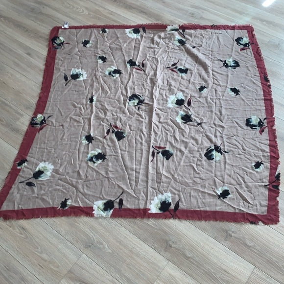 Maurices Large Square Floral Wrap Scarf - Picture 1 of 5